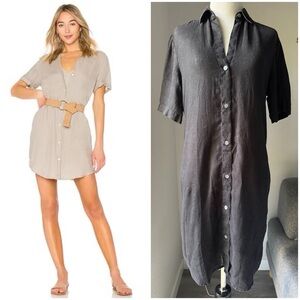 James Perse Linen Shirt Dress